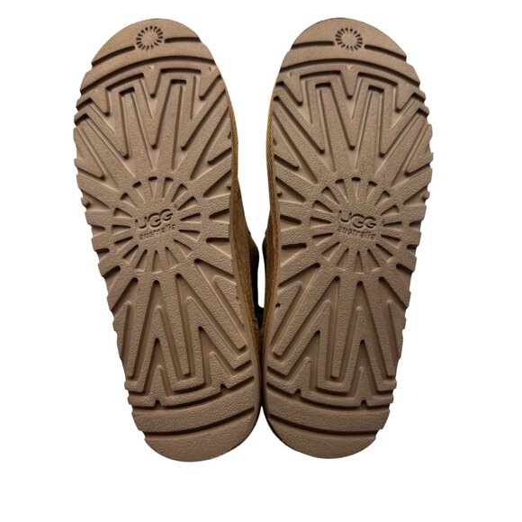 Ugg Australia Aleyah Tan suede Leather Fur trim double strap boots sz5-1006055y - Picture 7 of 10